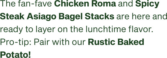 Bagel Stacks are back.