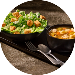 Caesar Salad & Homestyle Chicken Noodle Soup