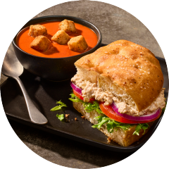 Tuna Salad Sandwich & Creamy Tomato Soup