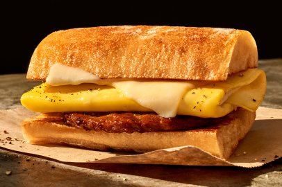Sausage Scrambled Egg Cheese On Ciabatta Sausage Scrambled Egg Cheese On Ciabatta