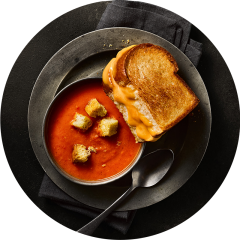 Classic Grilled Cheese Sandwich & Creamy Tomato Soup